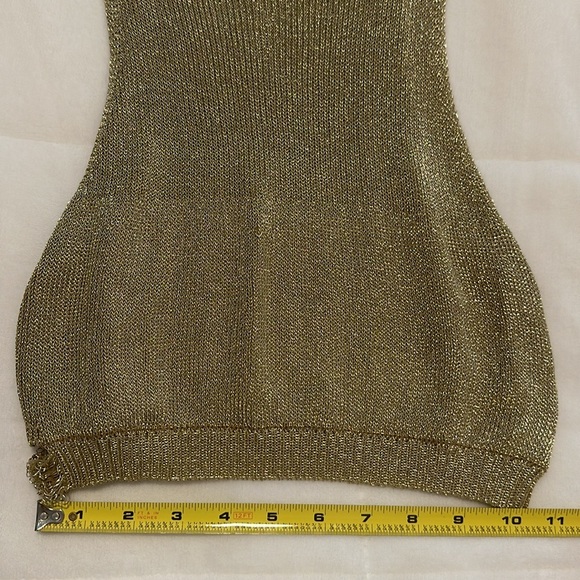 NWOT RARE FP Kimmi Shine Crop in Gold Size S - Picture 9 of 14